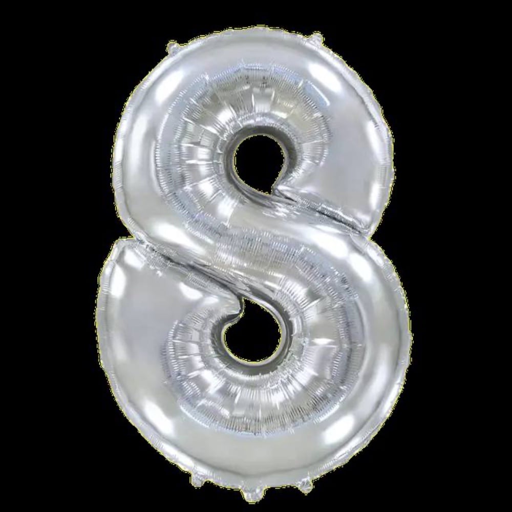 Цифра "8" Flexmetal 40" (102см) Срібло