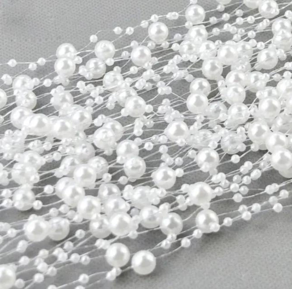 Гірлянда перлини - Біла