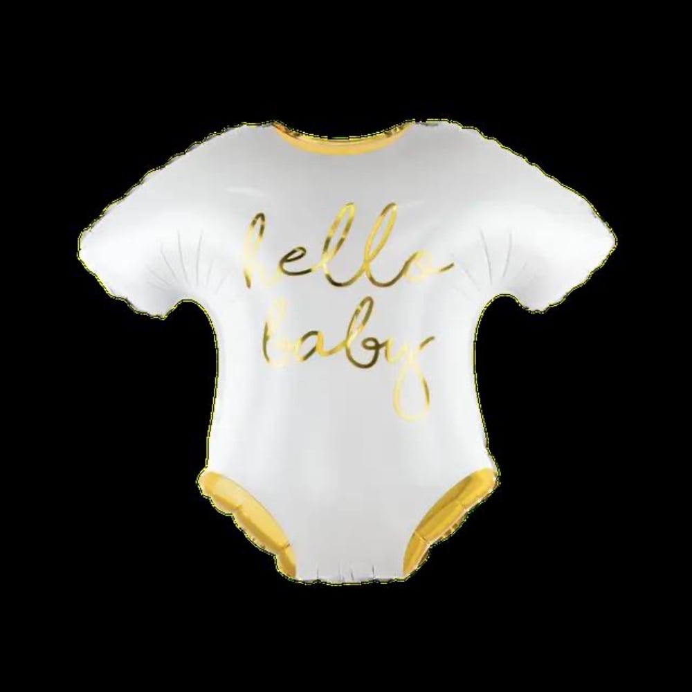 Фігура Боді білий "Hello baby" Party Deco 20"18" (50/45см)