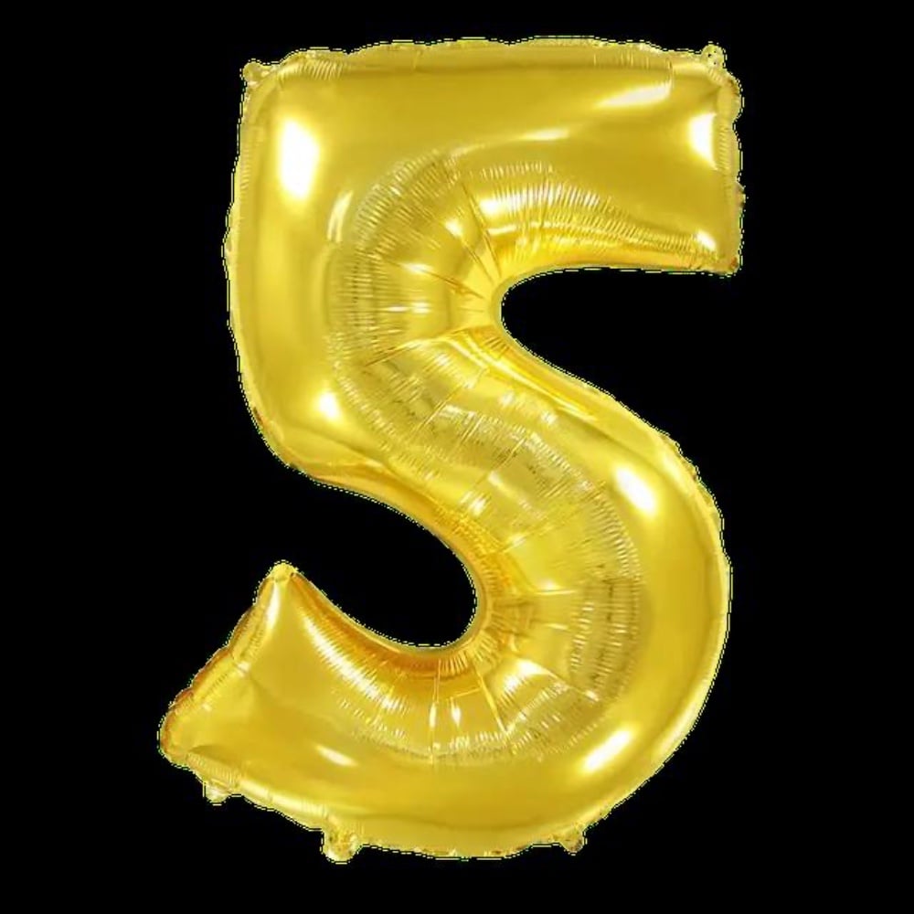 Цифра "5" Flexmetall 40" (102см) Золото