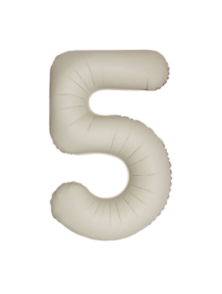 Цифра "5" Flexmetal 40" (102см) Сатин Кремова