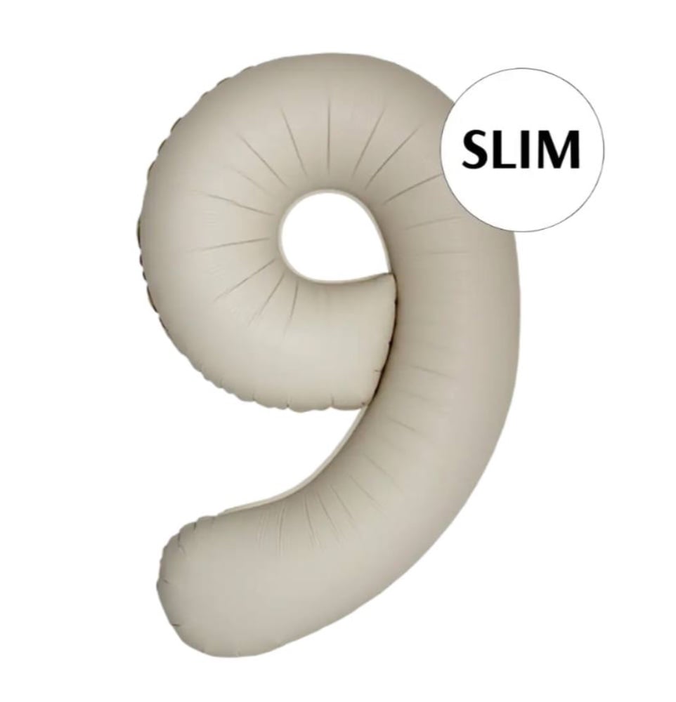 Цифра "9" Flexmetal 40" (102см)  Slim Сатин Кремове Лате