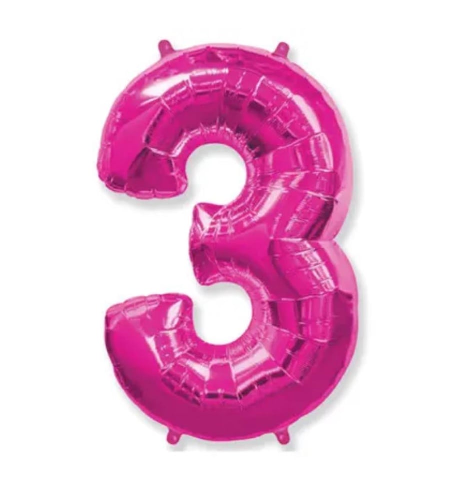 Цифра "3" Flexmetal 40" (102см) Фуксія