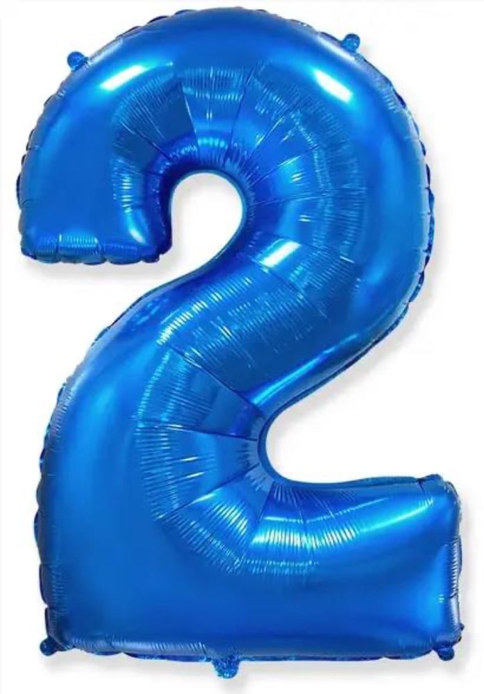 Цифра "2" Flexmetal 32" (81cм) Синя