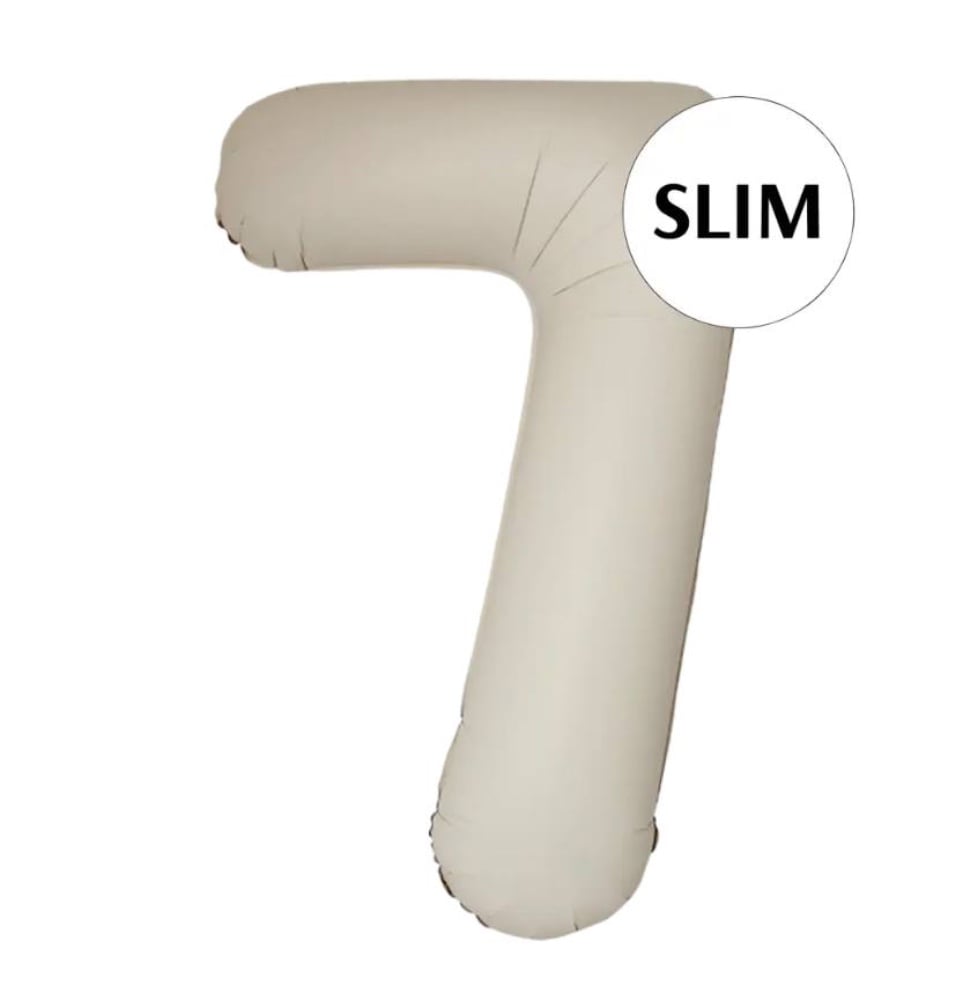 Цифра "7" Flexmetal 40" (102см)  Slim Сатин Кремове Лате