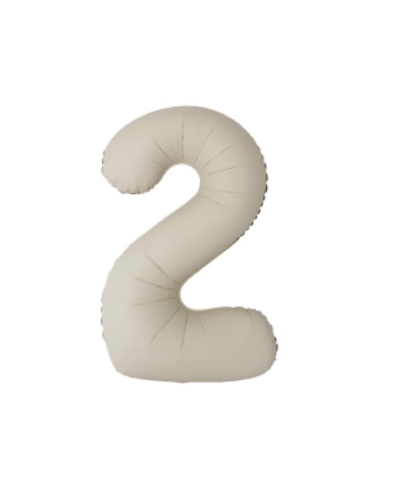 Цифра "2" Flexmetal 40" (102см) Сатин Кремовий