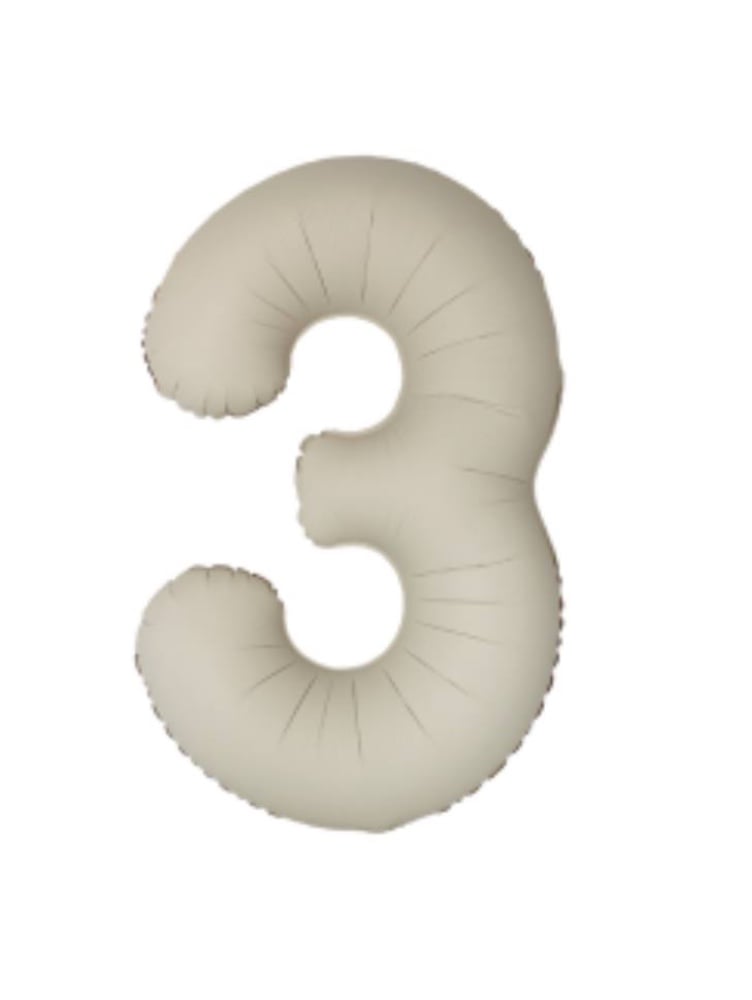 Цифра "3" Flexmetal 40" (102cм) Сатин Кремова