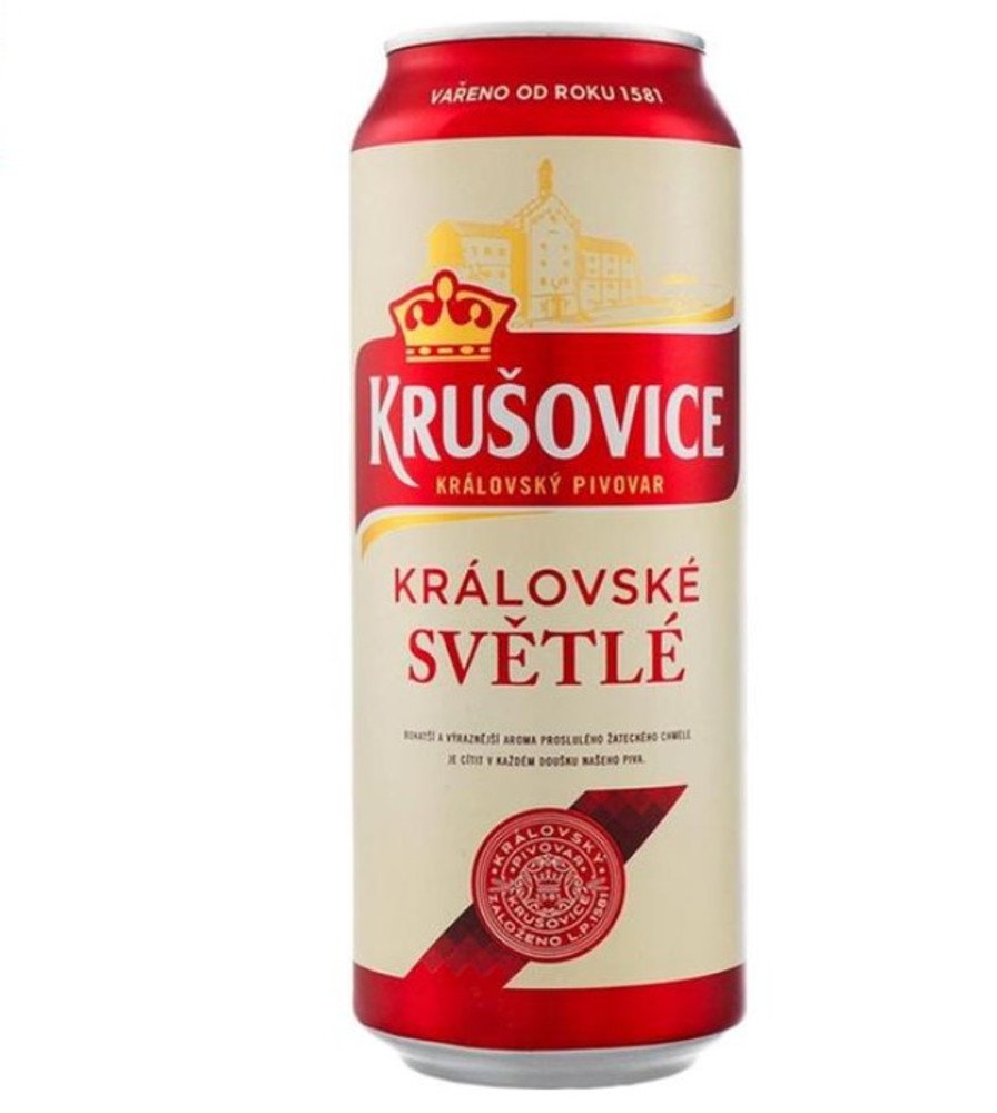 ПИВО KRUSOVICE KRALOVSKE ORIGINAL 12 СВІТЛЕ 0,5Л 5 % Ж/Б (шт)