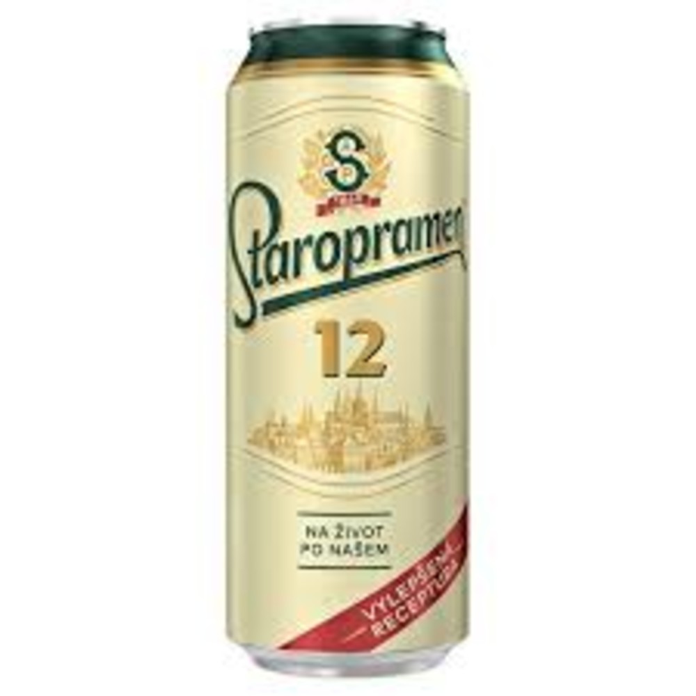 ПИВО STAROPRAMEN 12 СВІТЛЕ 0,5Л 5% Ж/Б (шт)