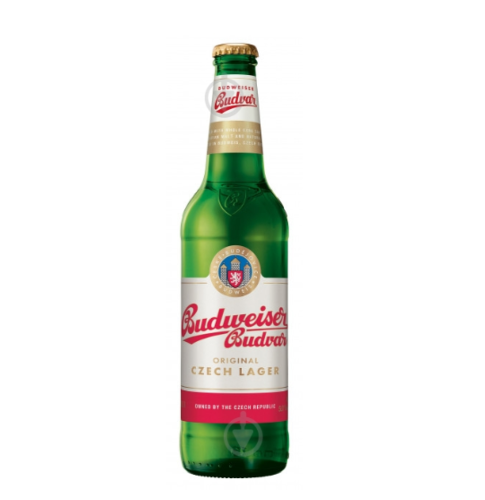 Пиво Budweiser Budvar світле відфільтроване 5% 0,5 л (Чехія) Лагер, який робить чеському пиву добре ім'я в усьому світі.