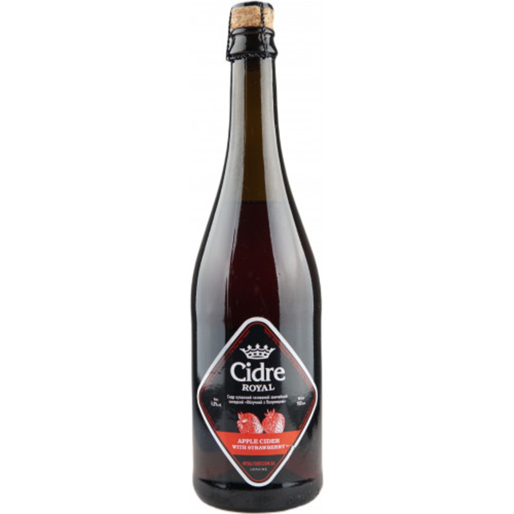 Сидр Cidre Royal Яблучний з полуницею, 0.7л 5%