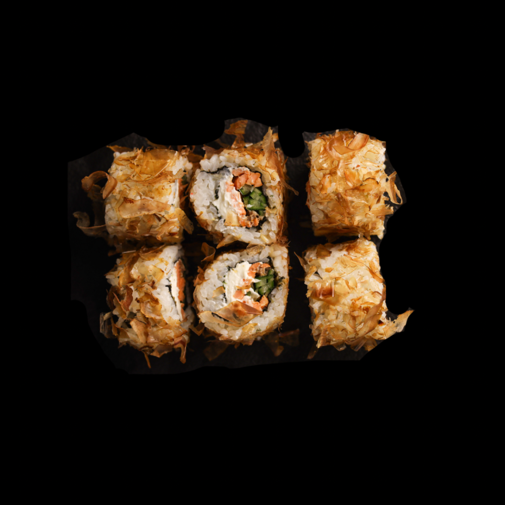 Каліфорнія Кацуобусі з Смаженим Лососем / Tuna Strip Roll