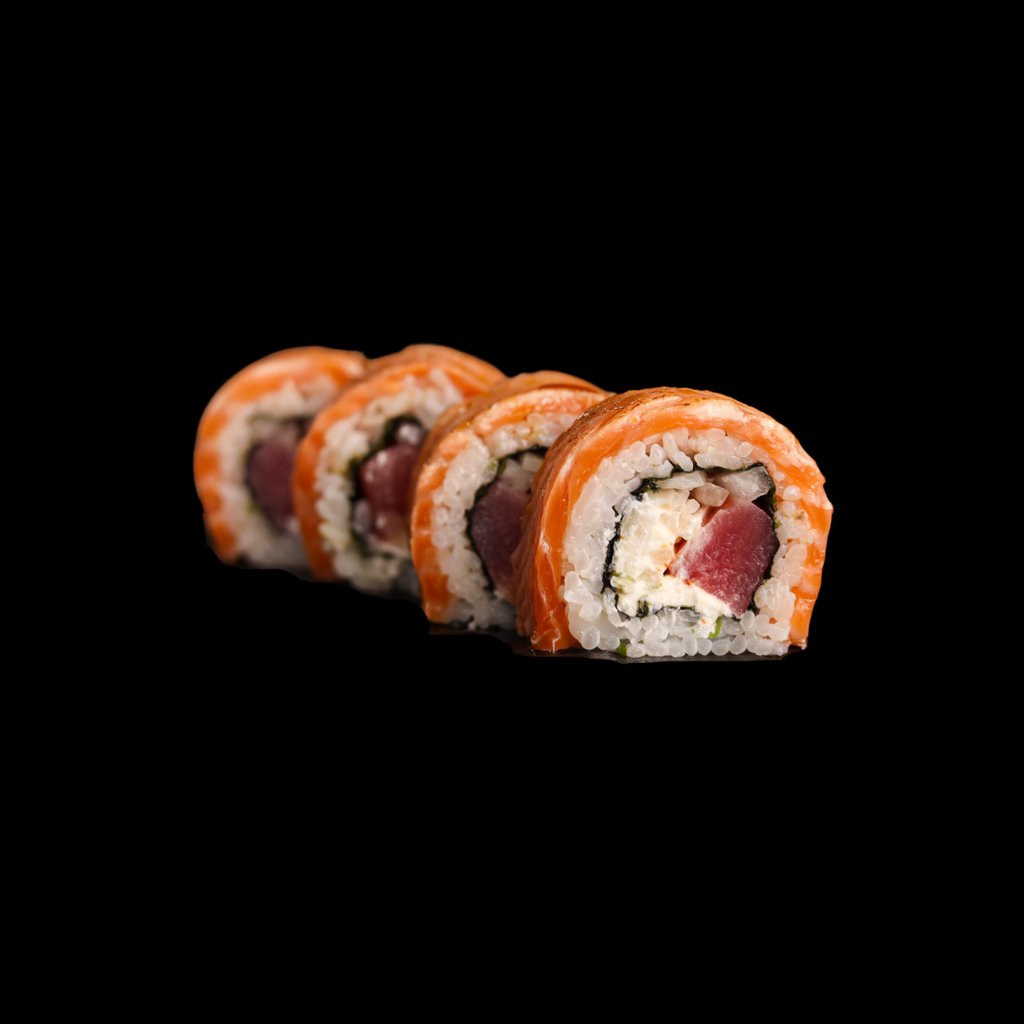Гриль Лосось з Тунцем та Шичімі / Grill Salmon Roll 🌶️