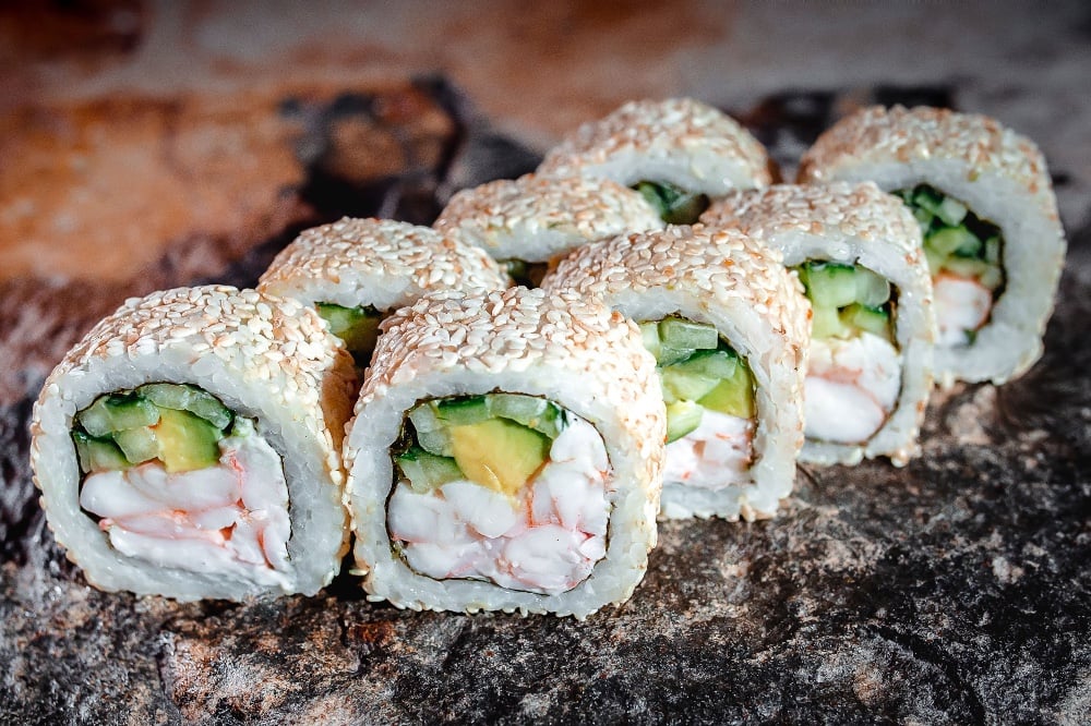 Kalifornia sesame prawn (no cheese)