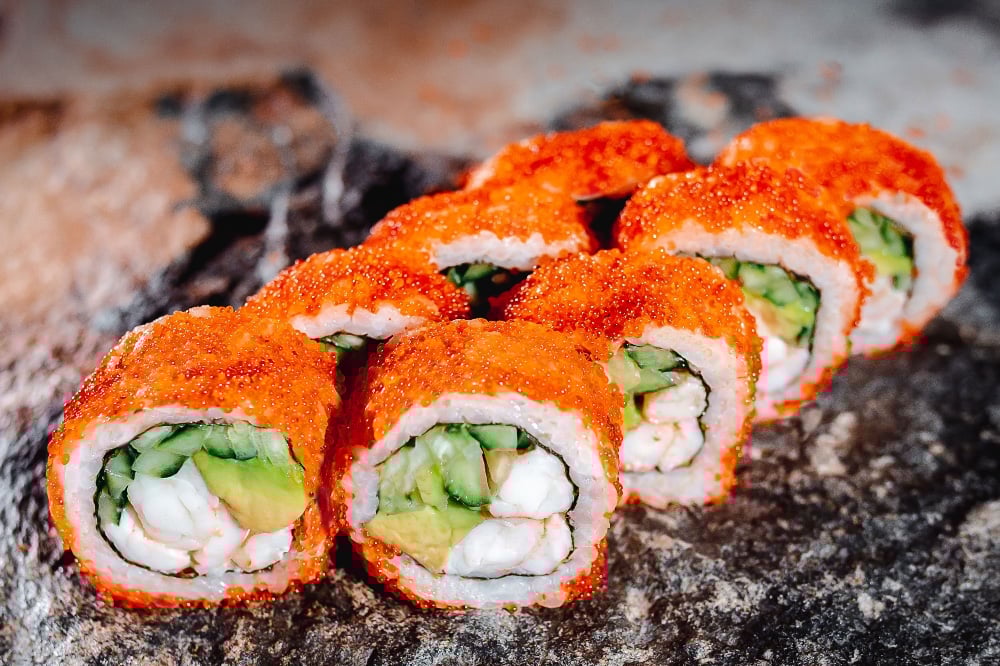 California tobiko with prawn (no cheese)