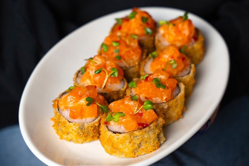 Tempura salmon felix