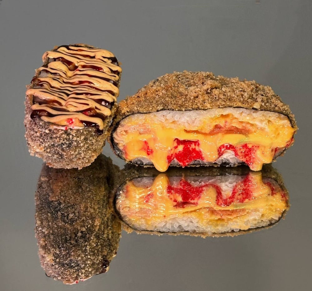 Суші-бургер з лососем