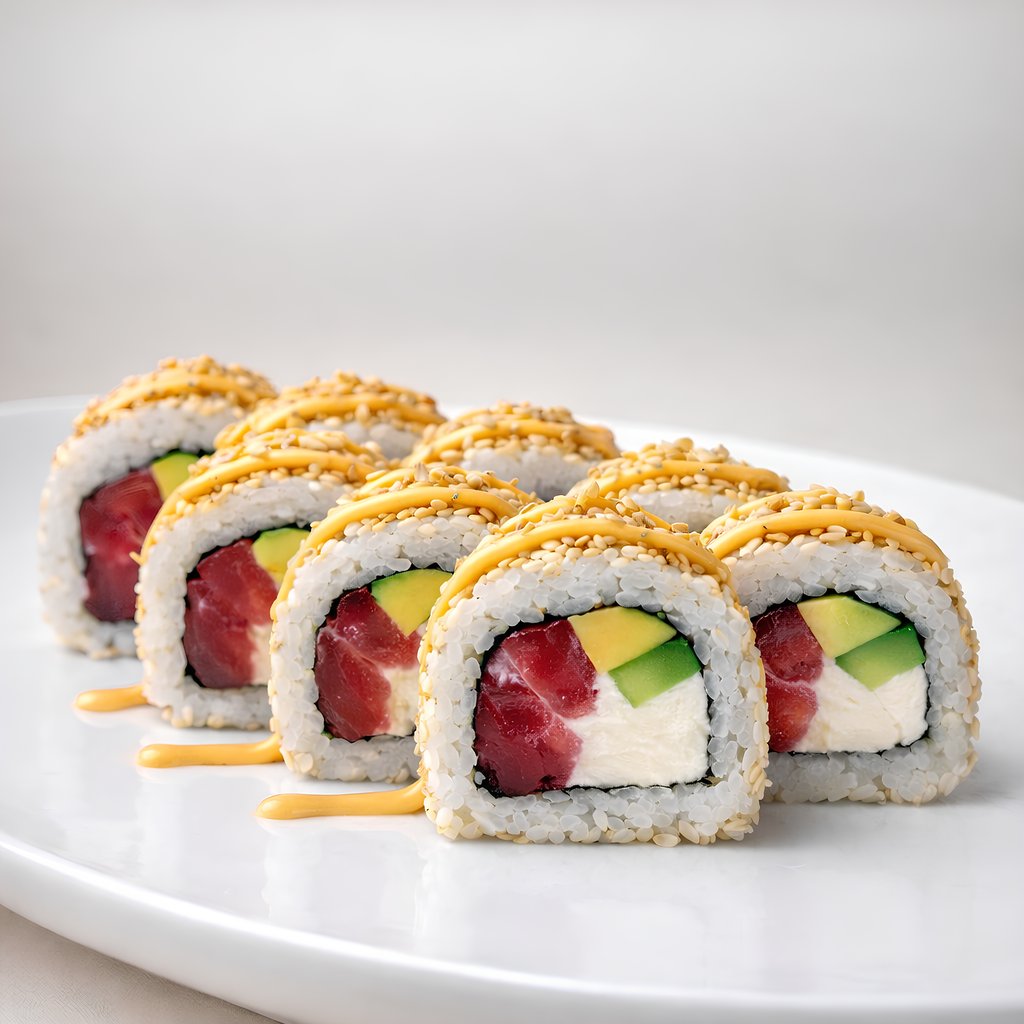 Філадельфія з тунцем в кунжуті