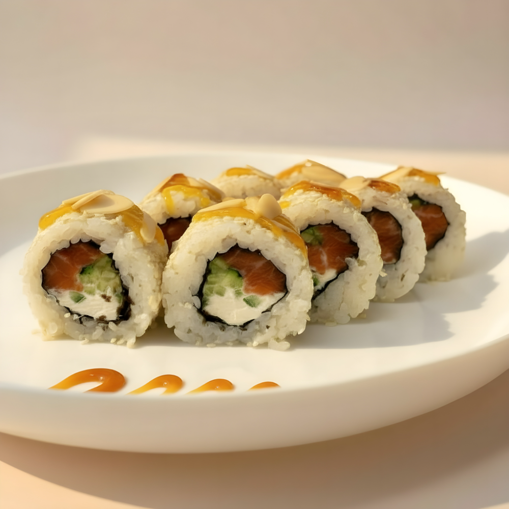 Філадельфія з лососем в кунжуті