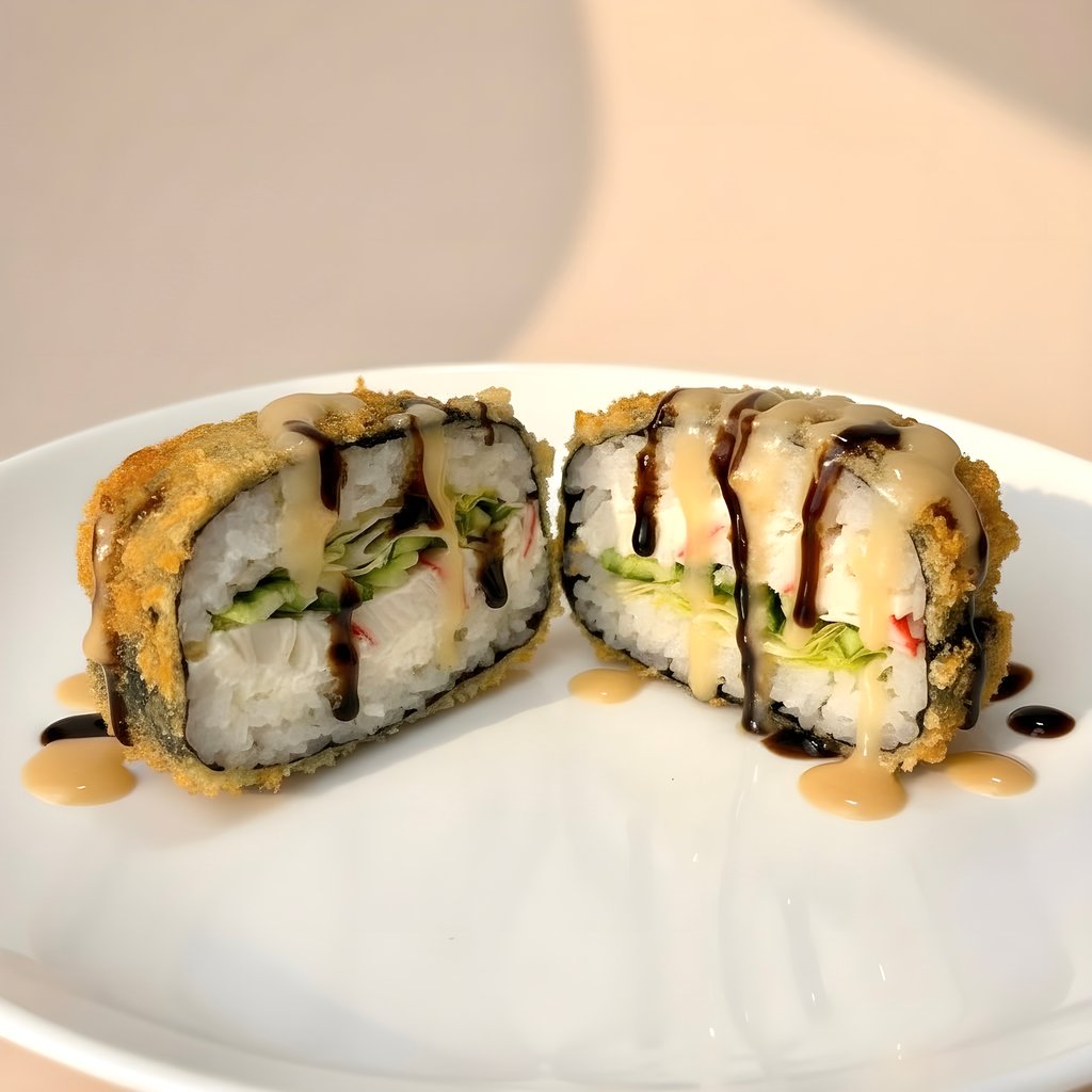 Суші-бургер з крабом