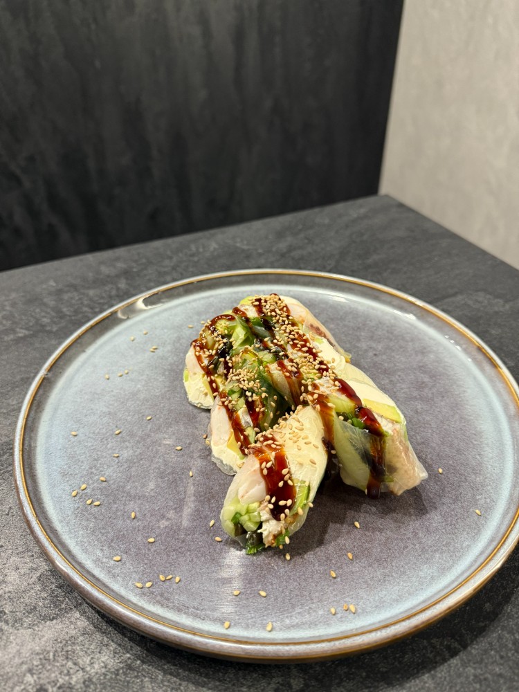 Спрінг-рол з вугрем та креветкою (200г)