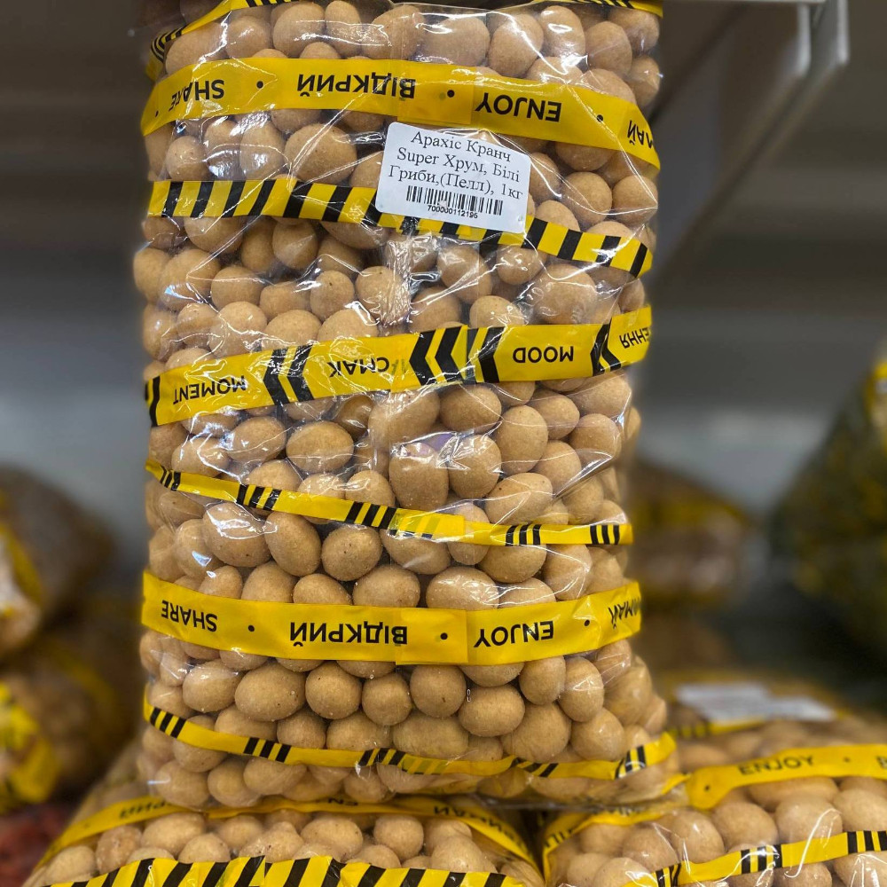 Арахіс Кранч Super Хрум, Білі Гриби,(Пелл), 1кг