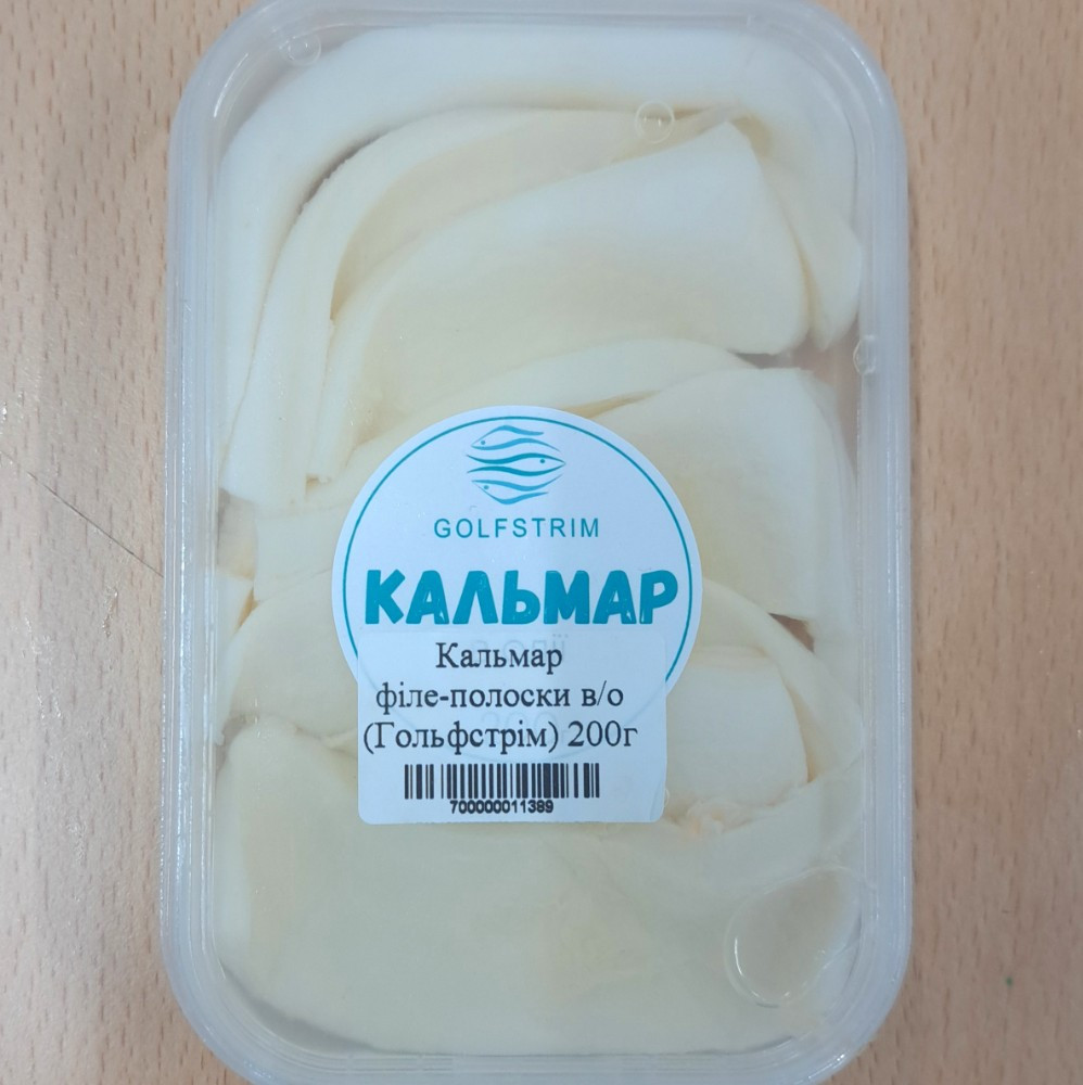 Кальмар філе-полоски в/о (Гольфстрім) 200г