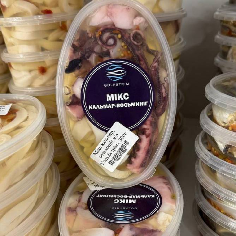 Мікс кальмар, восьминіг в/о (Гольфстрім), 300г