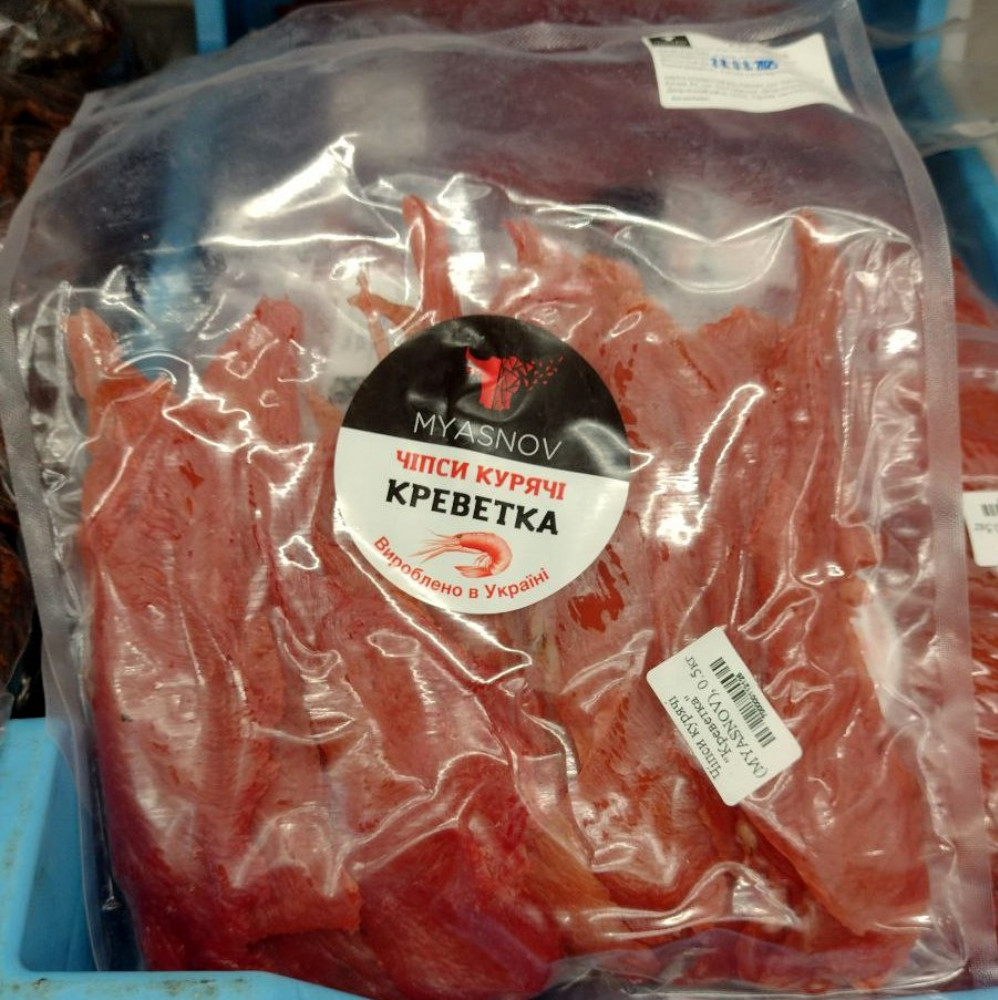 Чіпси курячі "Креветка" (MYASNOV), 0.5кг