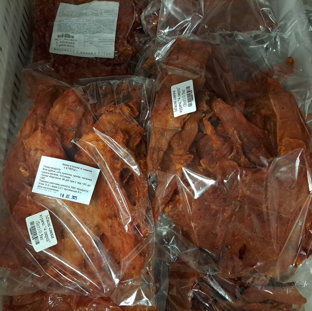 М'ясні снеки курячі "4 перці" (Буг) 0.5кг