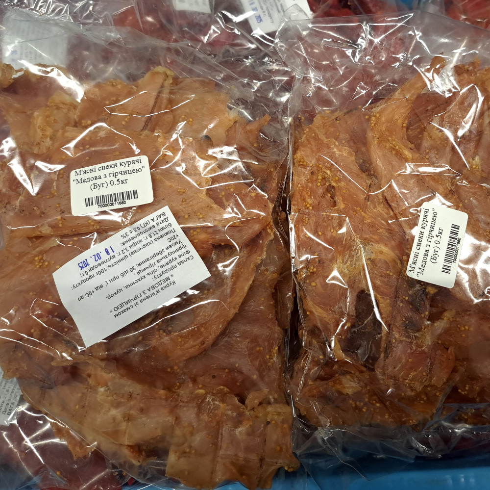 М'ясні снеки курячі "Медова з гірчицею" (Буг) 0.5кг