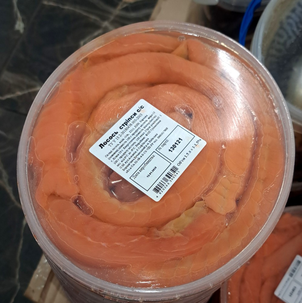 Лосось СТРІПС с/с в олії (Рибна мрія), 1.5кг