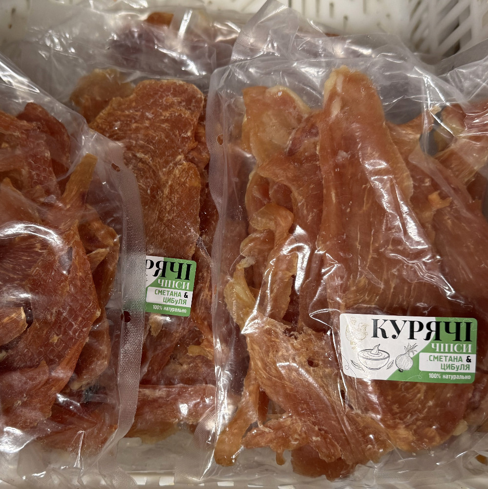 Чіпси курячі сметана цибуля (МС) 250г ( СИРОЇЖКА)