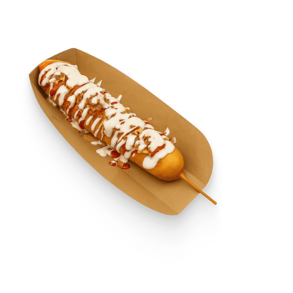 Корн Дог з сосискою та сулугуні 260 гр