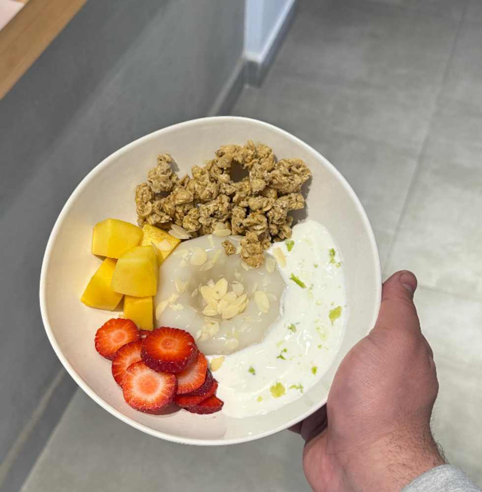 Panna cotta with granola