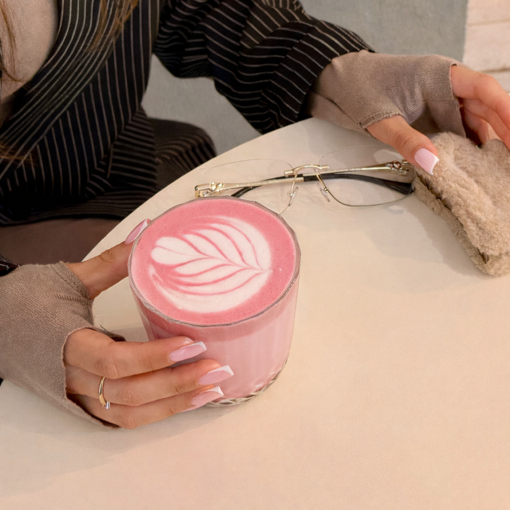 HOT Rose Matcha Latte Big