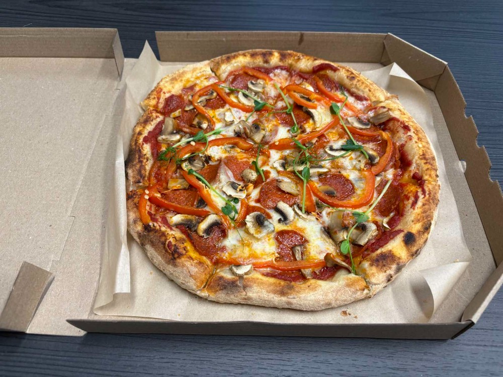 Пепероні з грибами+перець 30 см