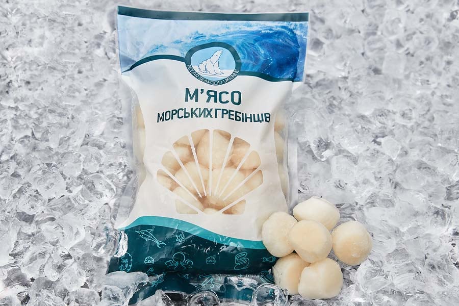 м"ясо морських гребенців 80/100, уп 1 кг