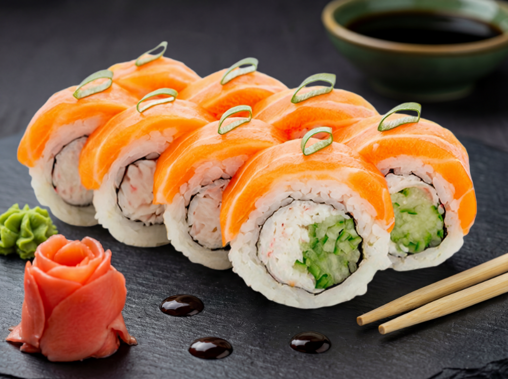 В лососі з тартаром з краба