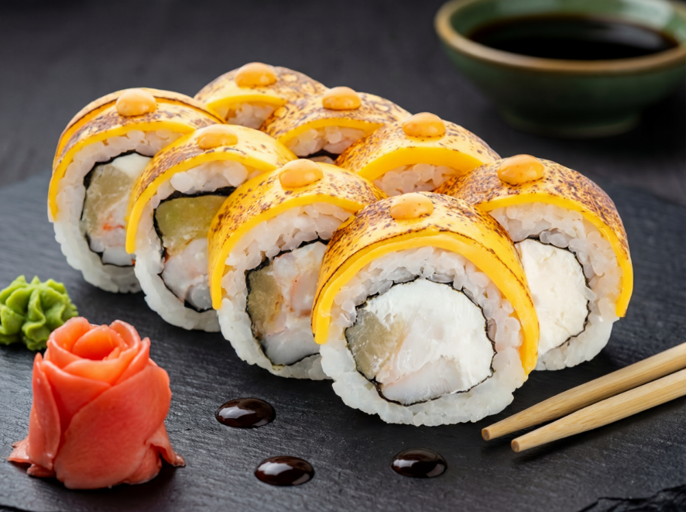 Сирний рол з ананасом