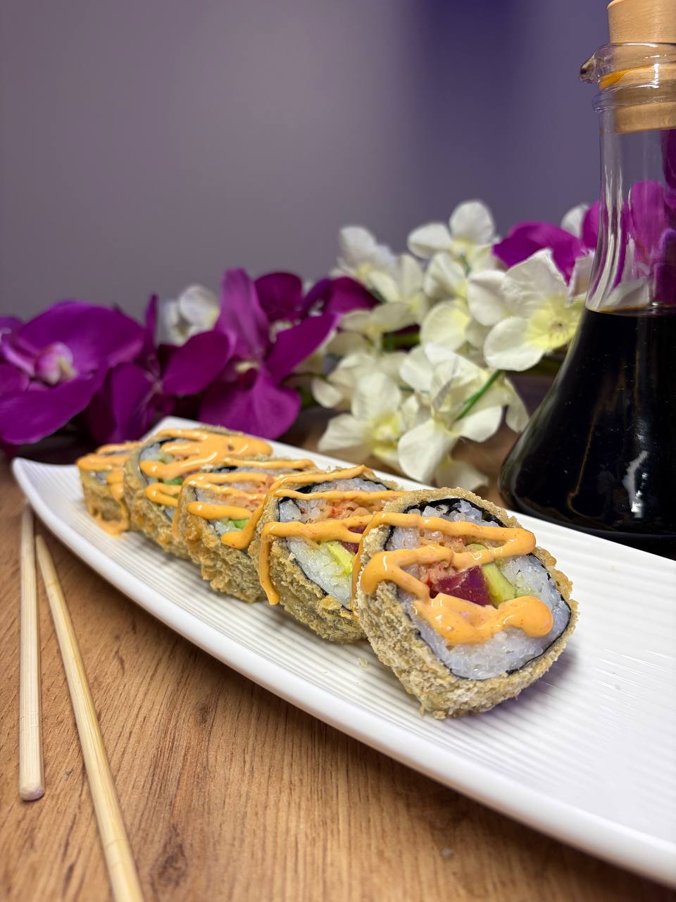 Темпура з тунцем та крабом