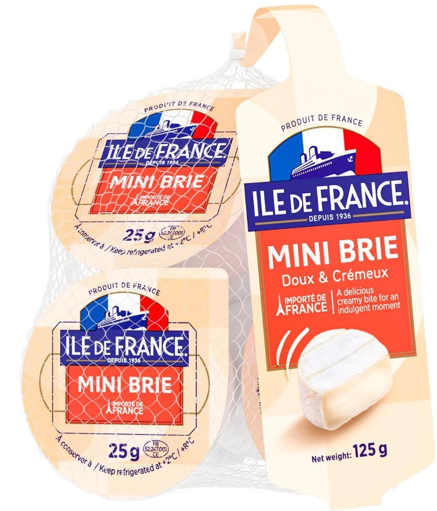 Сир БРІ малий 125г 5шт Ile de France