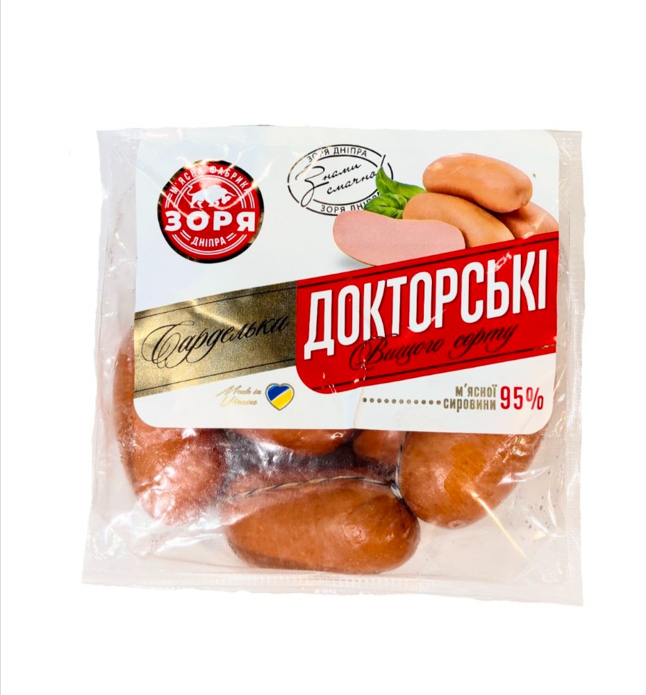 Сардельки Докторські в/с Дніпро Зоря