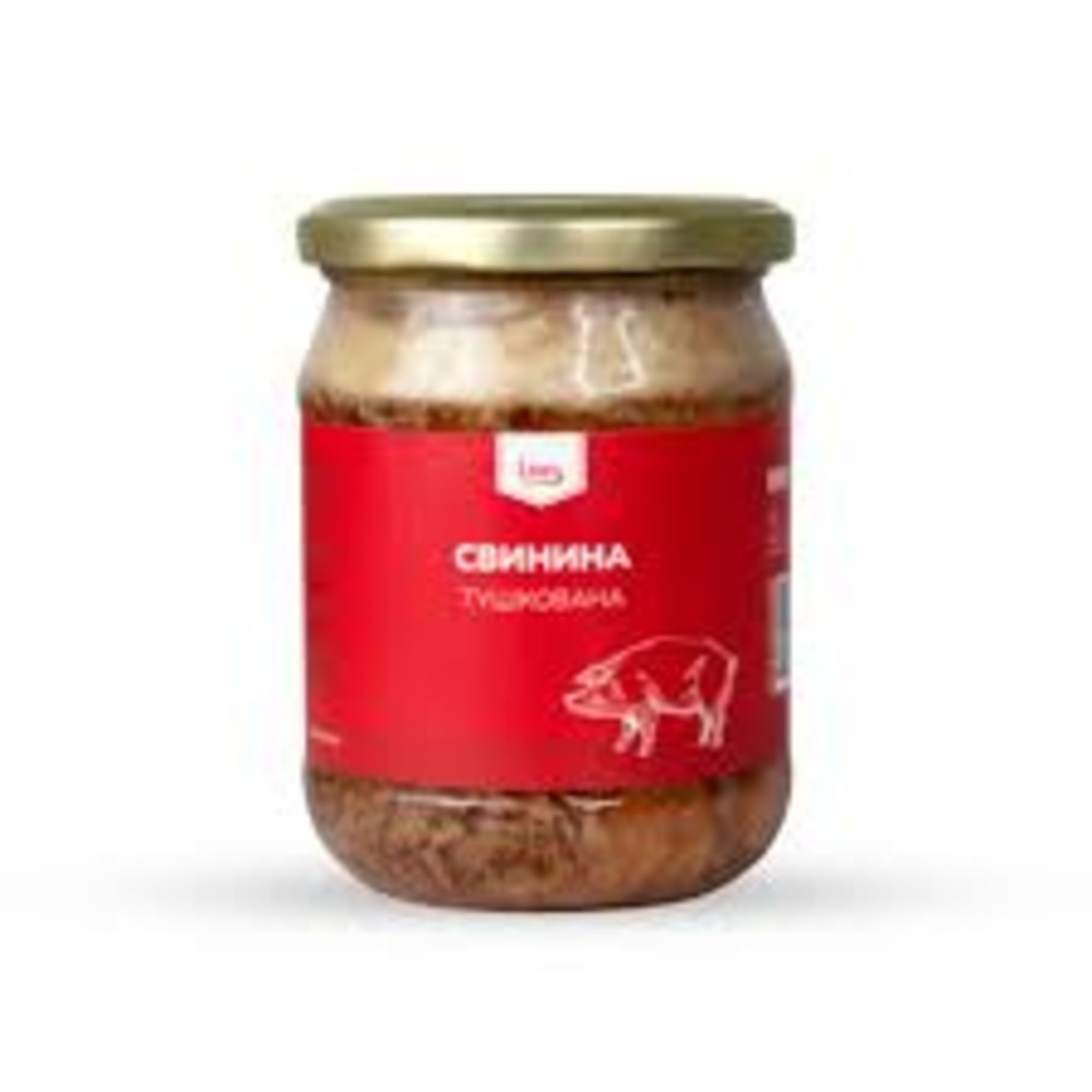 Свинина тушкована в банці 0,5л М'ясотека