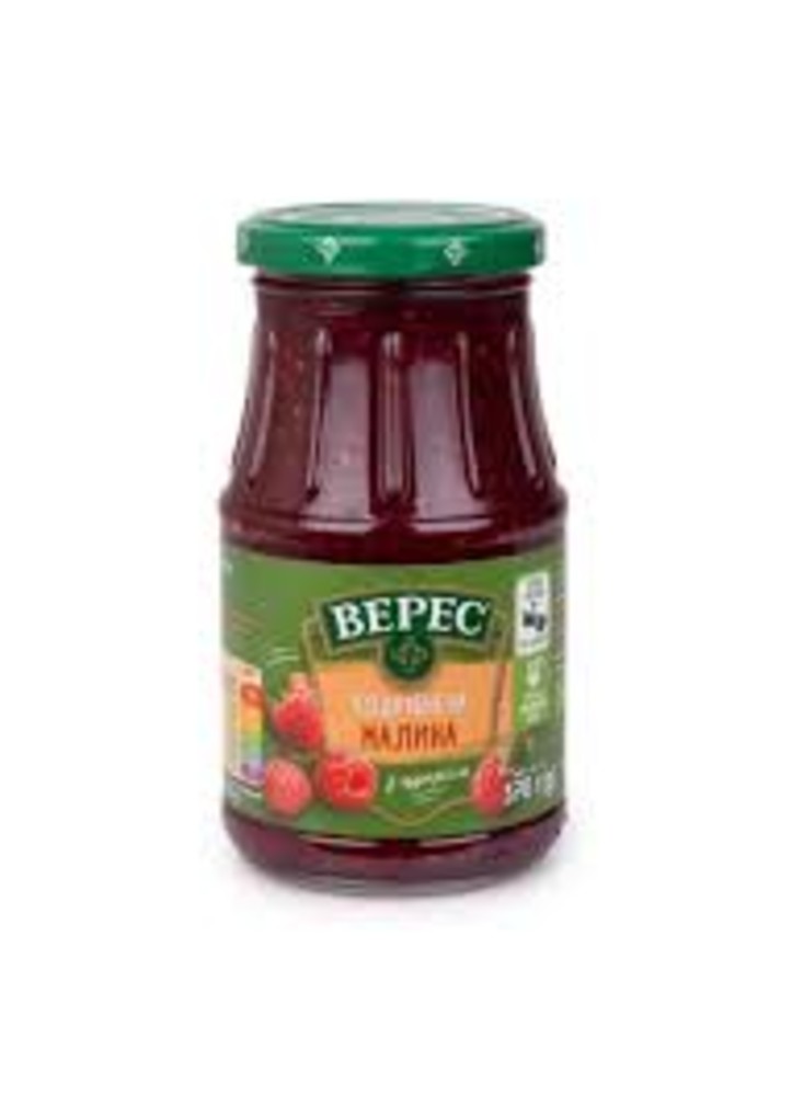 Малина подрібнена з цукром 12*370г с/б "Верес"