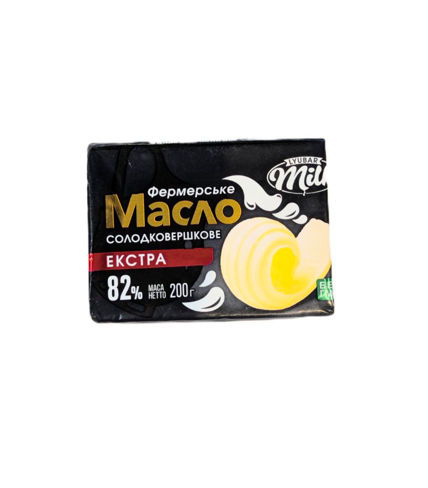 Масло Екстра 82% 200г ТМ Любар Мілк