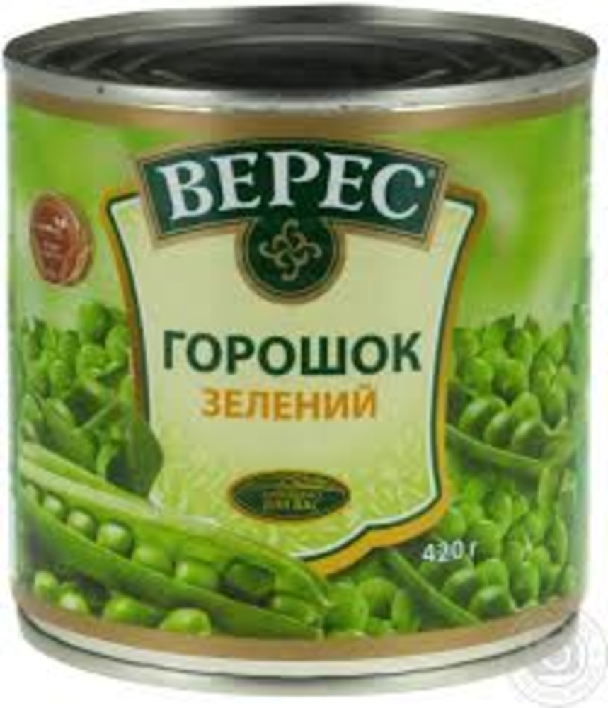 Горошок зелений 420г ж/б "Верес"