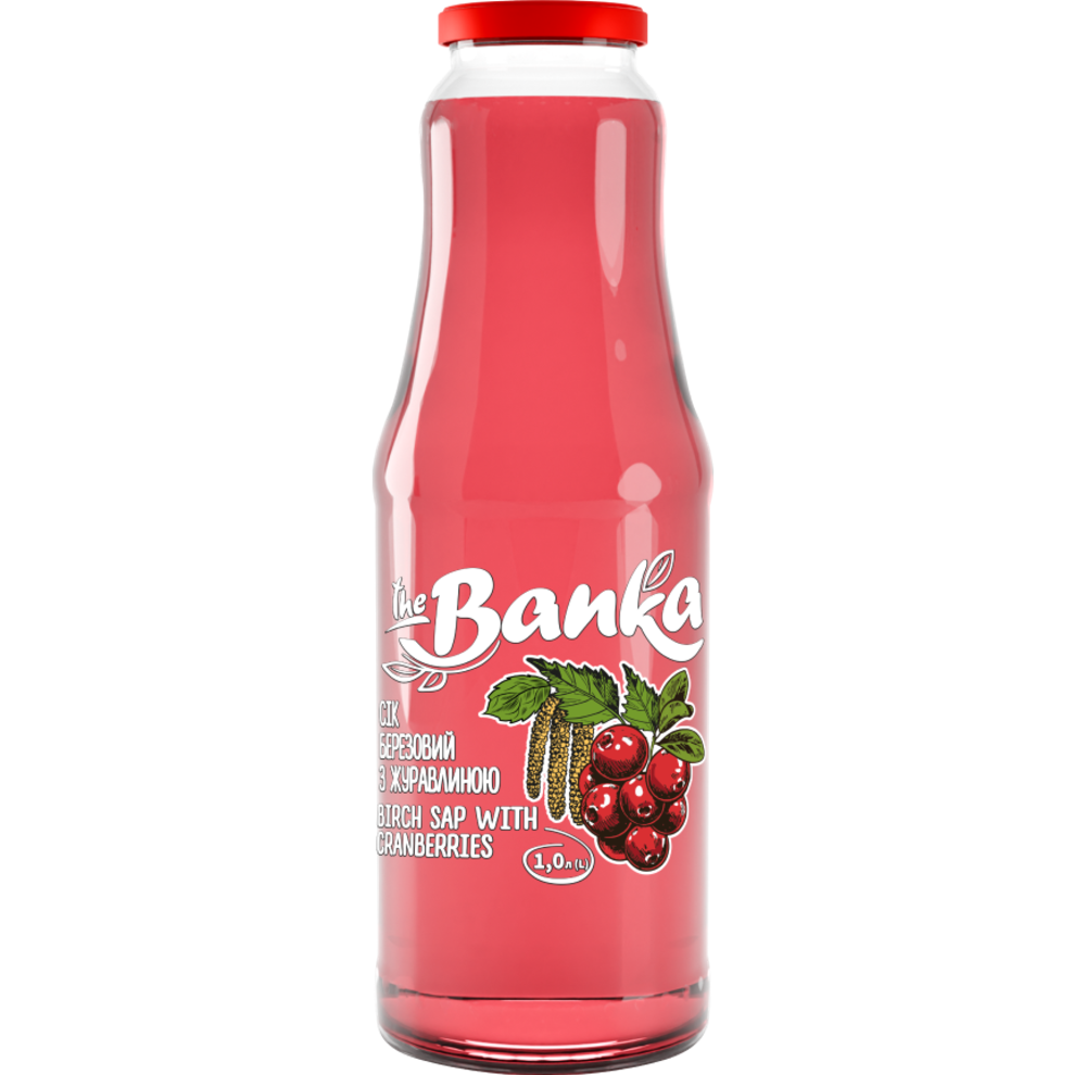 Сік березовий з журавлиною 1л The Banka