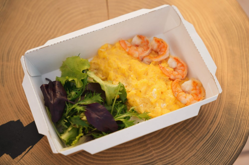 Скрембл з креветками