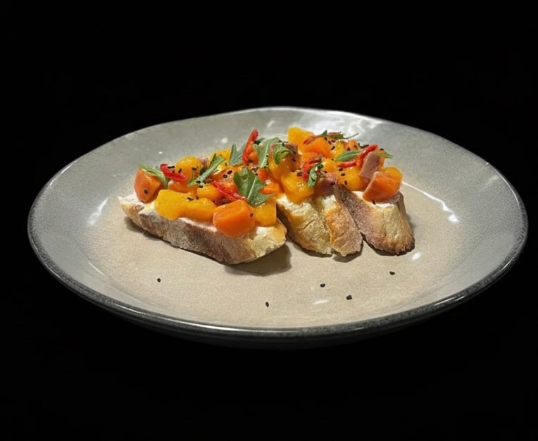 Брускети з лососем